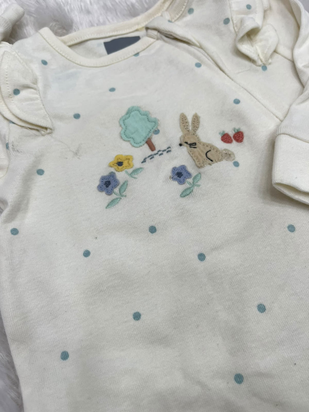 Embroidered Non footed Romper