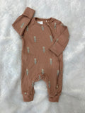 Ribbed brown Romper