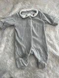 Collar velvet Romper