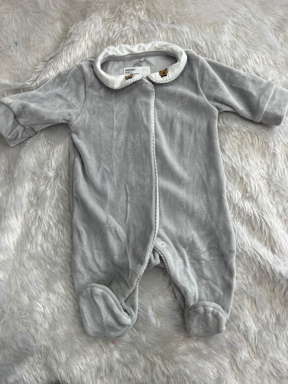 Collar velvet Romper