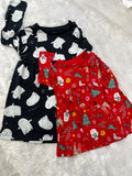 Black and Red frock combo