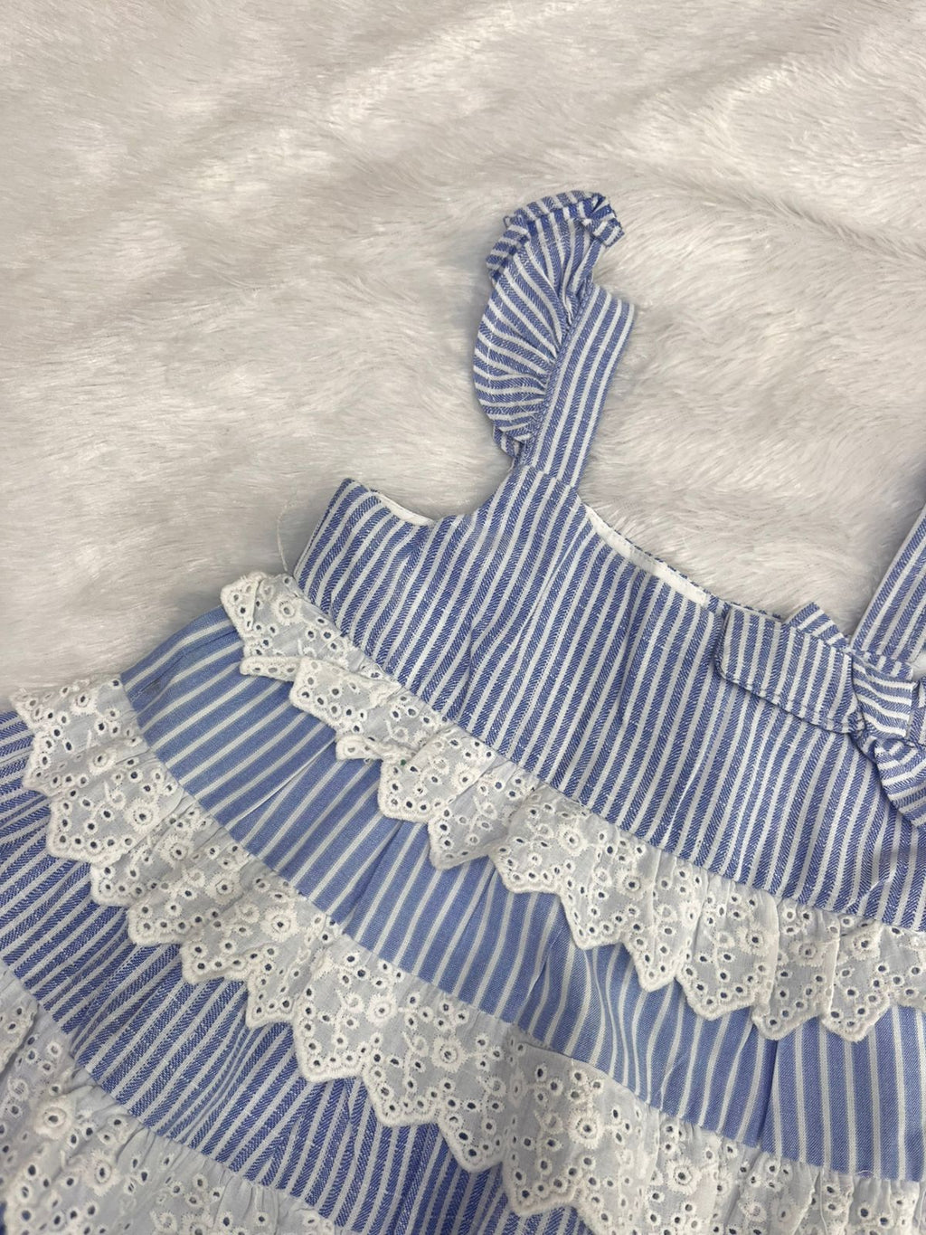BLUE STRIPE WITH FRILLS-1021