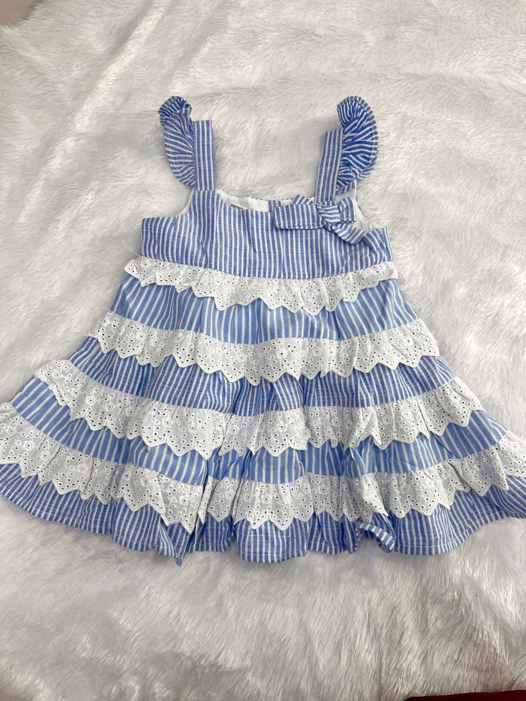 BLUE STRIPE WITH FRILLS-1021