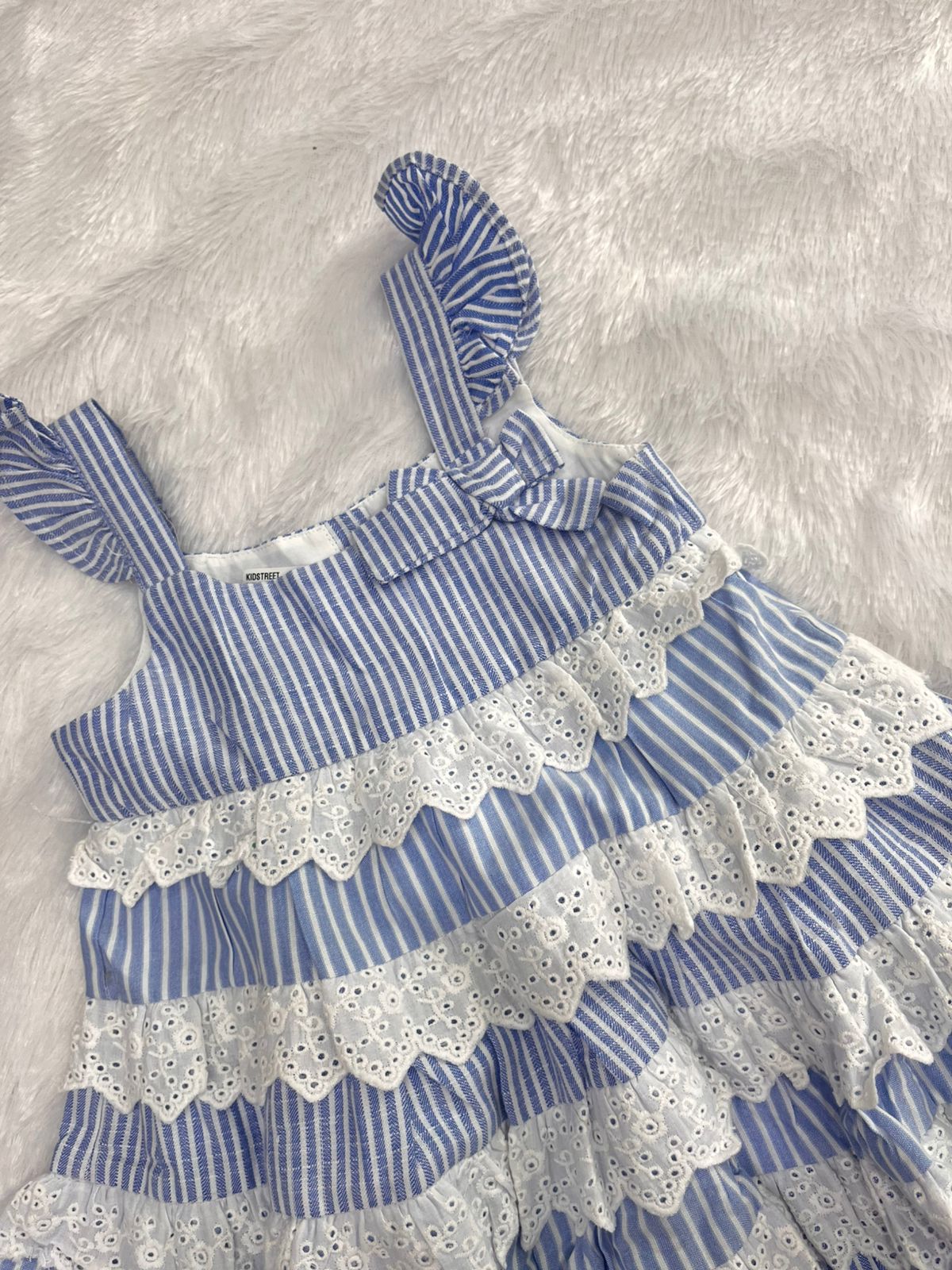 BLUE STRIPE WITH FRILLS-1021