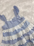 BLUE STRIPE WITH FRILLS-1021