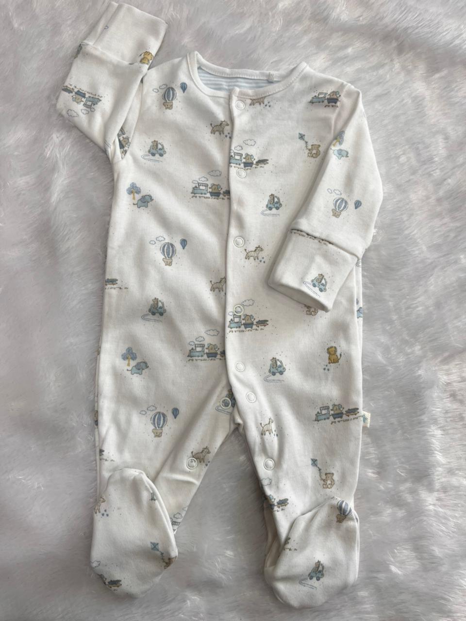 TOY TRAIN WHITE ROMPER-1078
