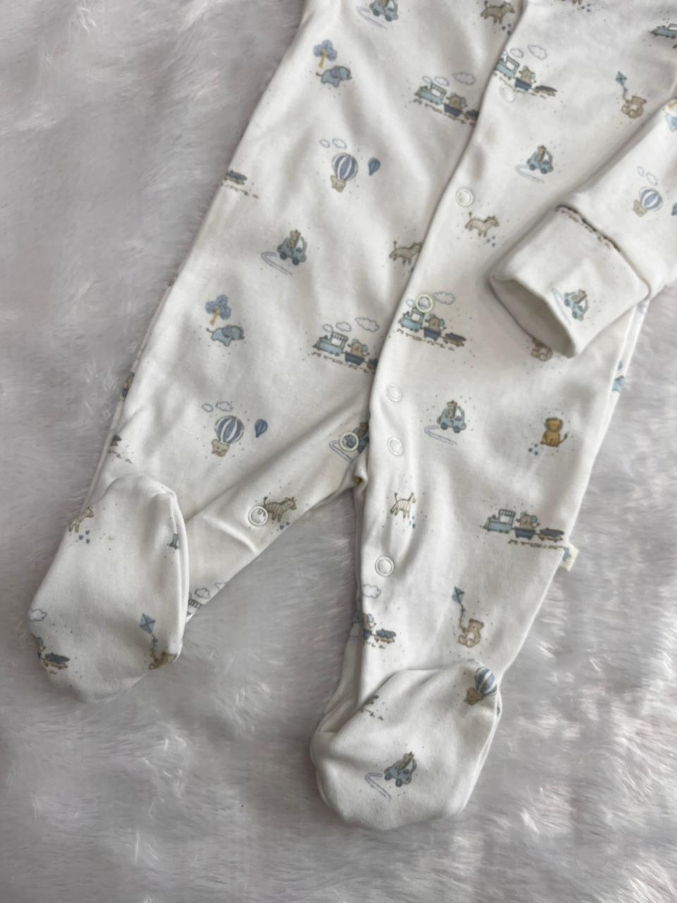 TOY TRAIN WHITE ROMPER-1078