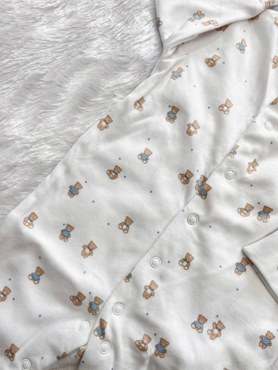 SNUGGLE BEAR WHITE ROMPER-1072