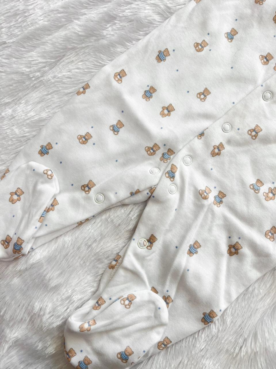 SNUGGLE BEAR WHITE ROMPER-1072