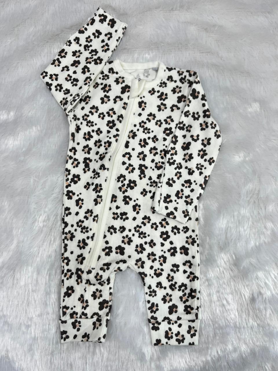 FOOT PRINT ROMPER-