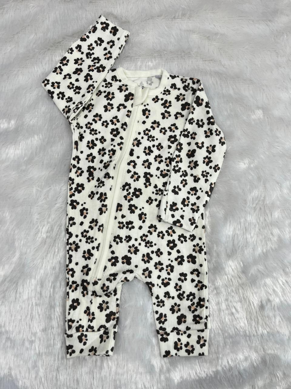 FOOT PRINT ROMPER-
