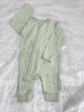 ORANGE STAR IN GREEN ROMPERS-1013