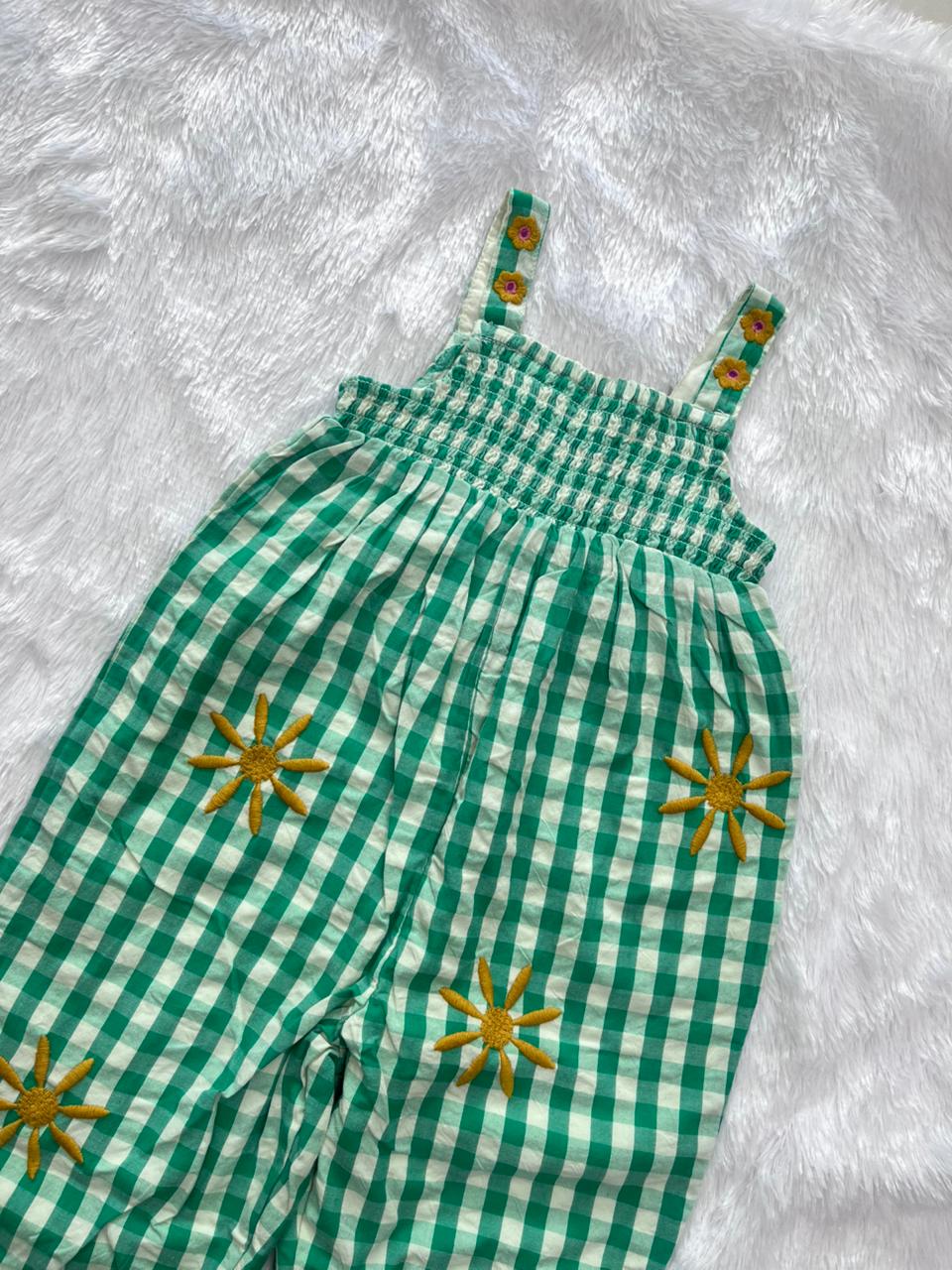 GREEN CHECKERED JUMPSUIT
