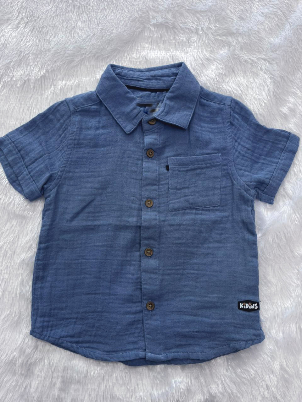 MUSLIN SHIRT BLUE-1039