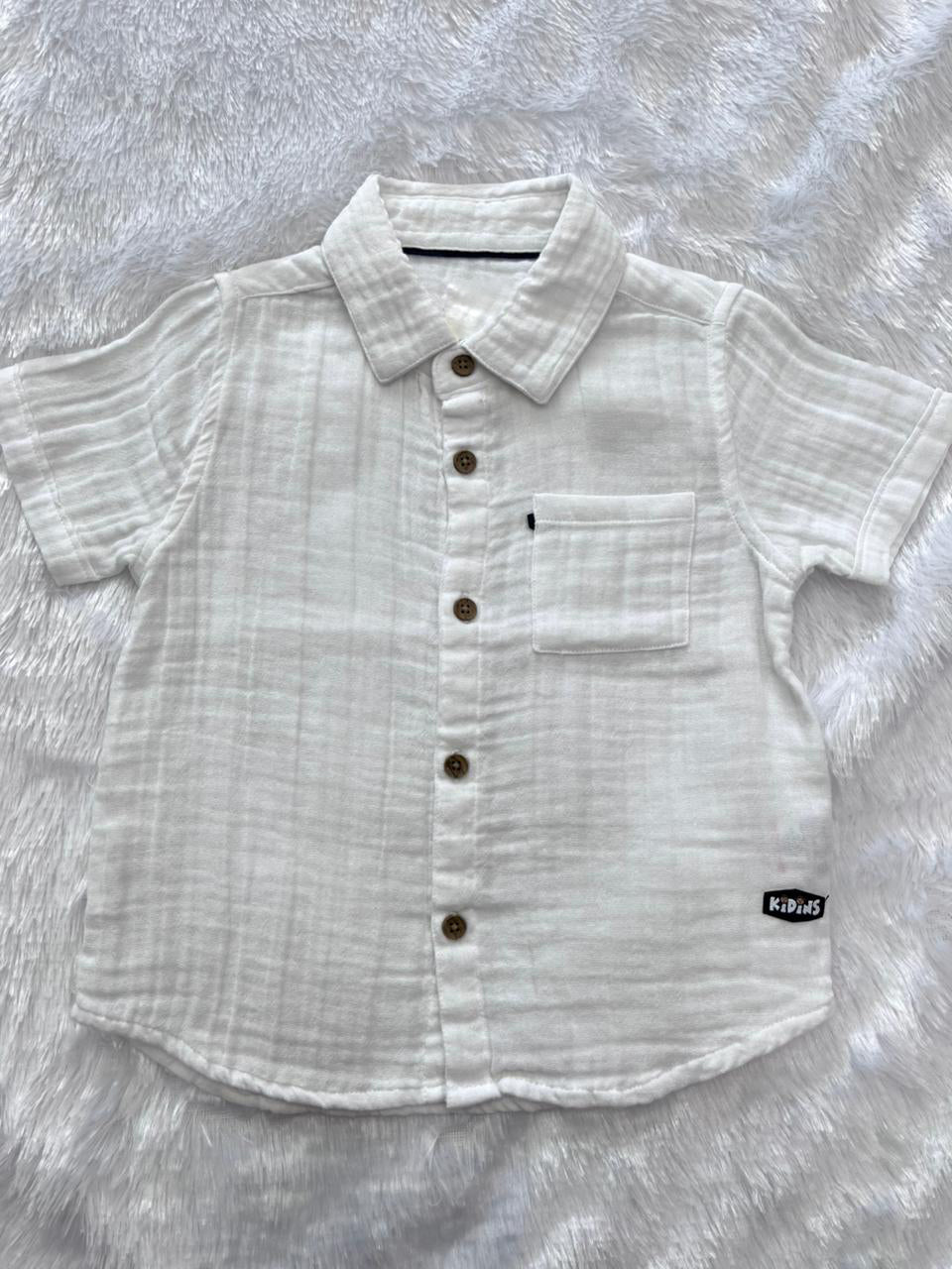 WHITE MUSLIN SHIRT-1036