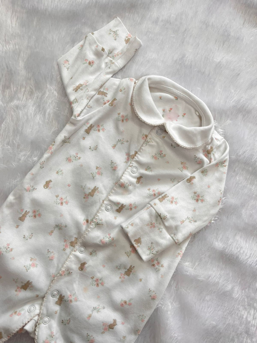 RABBIT FRILLS WITH COLLAR ROMPER-1081