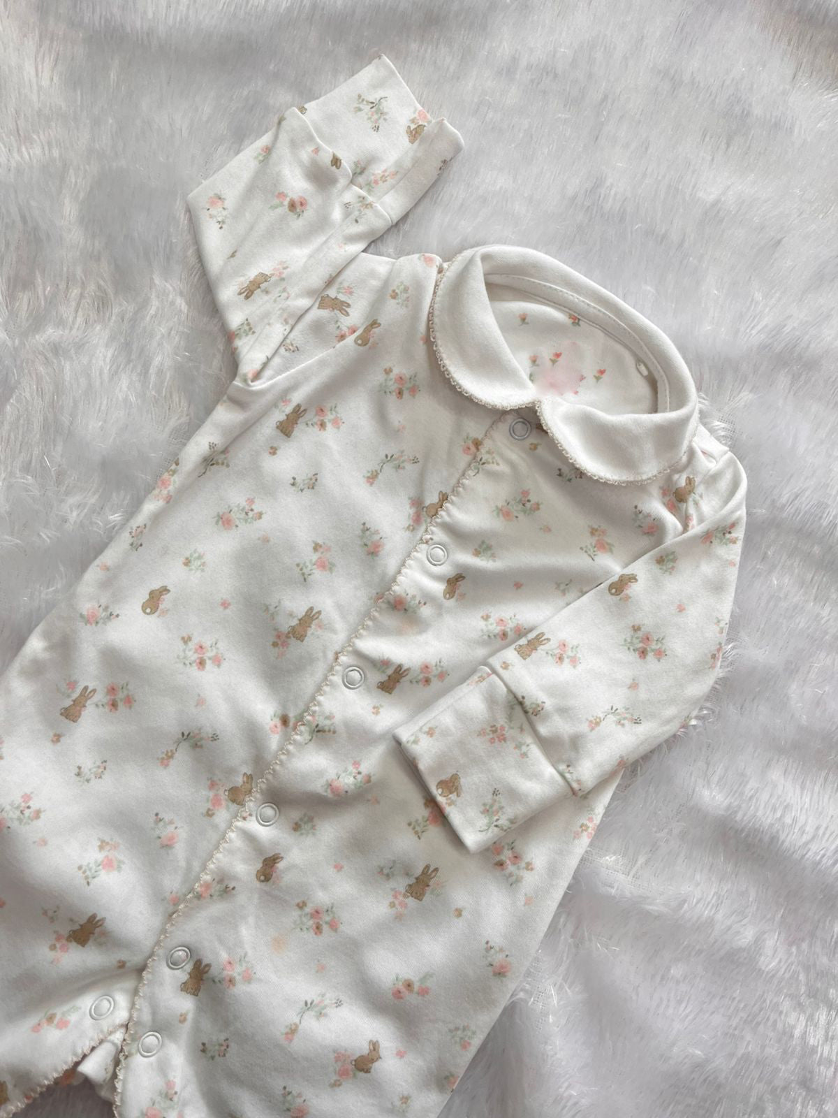 RABBIT FRILLS WITH COLLAR ROMPER-1081