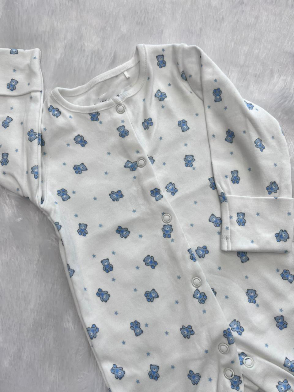 BLUE TEDDY WITH STARS ROMPER-1074