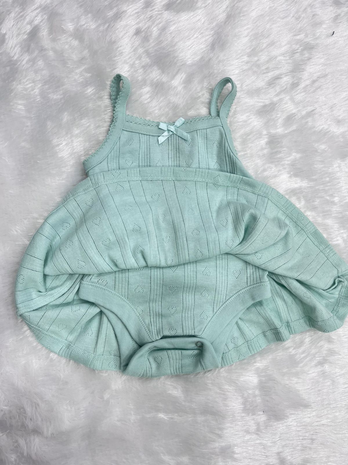 CUTIE BOW ONESIE-GREEN