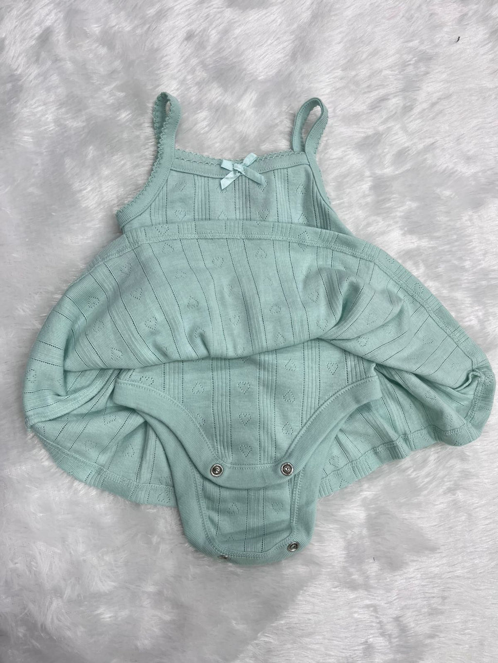 CUTIE BOW ONESIE-GREEN