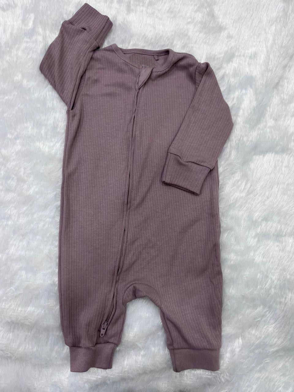 Dusty pink Ribbed- footed and Non footed