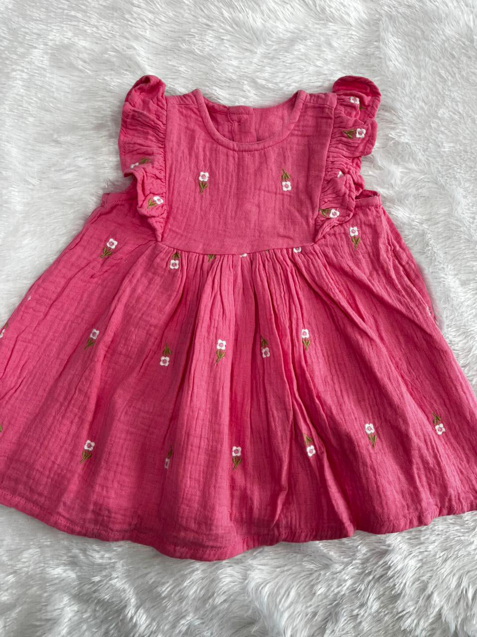 PINK MUSLIN FROCK-1412