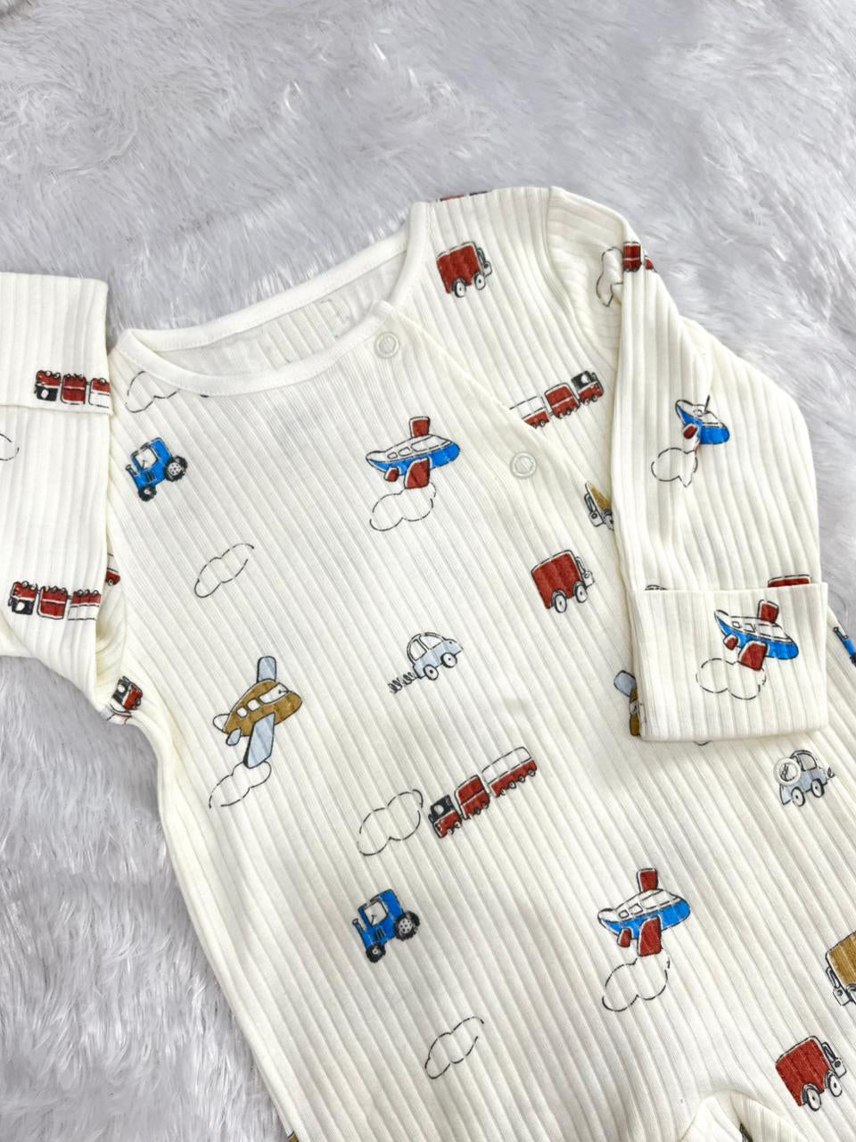 WHITE VEHIVLE ROMPER-309