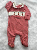 Red newborn romper