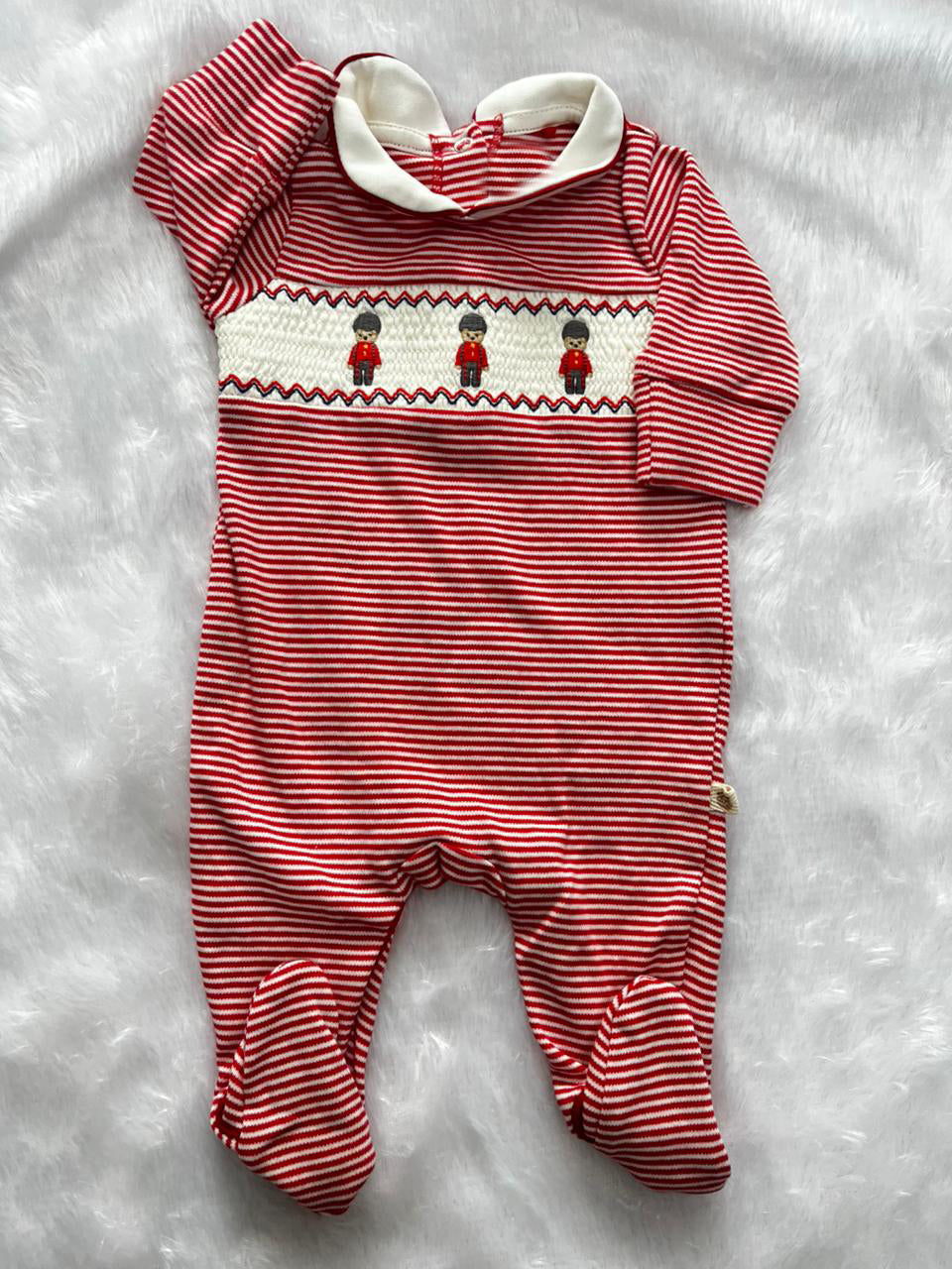 Red newborn romper