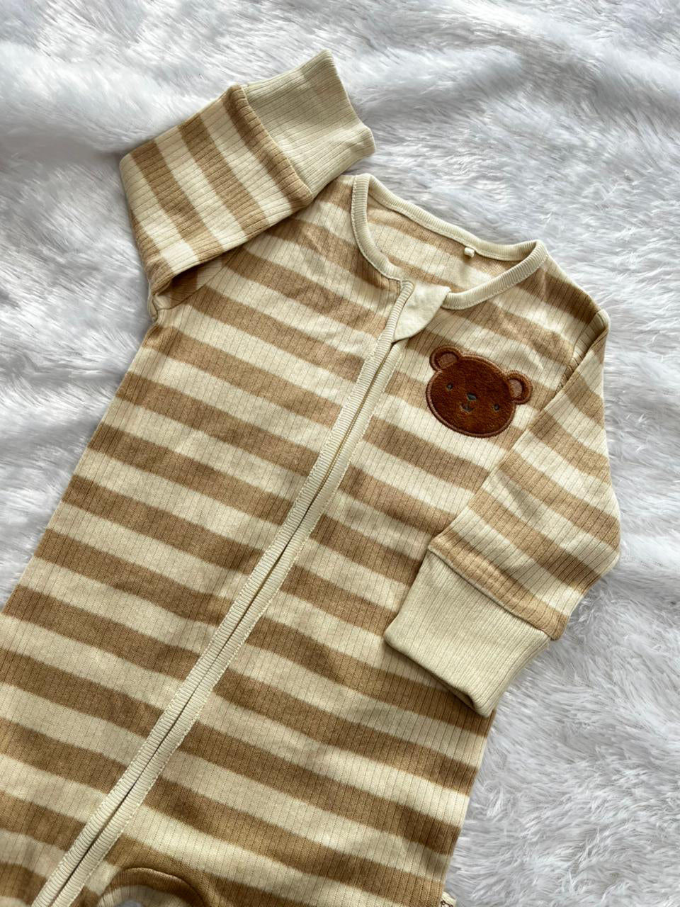 STRIPED BEIGE TEDDY