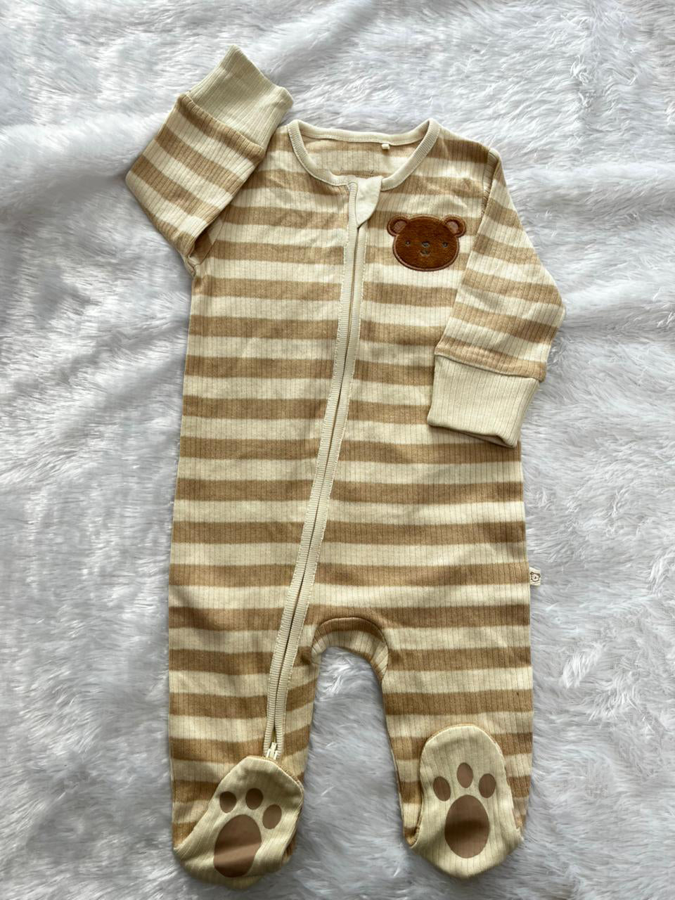 STRIPED BEIGE TEDDY