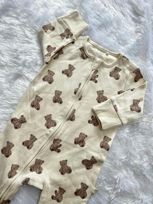 BEIGE TEDDY ROMPER