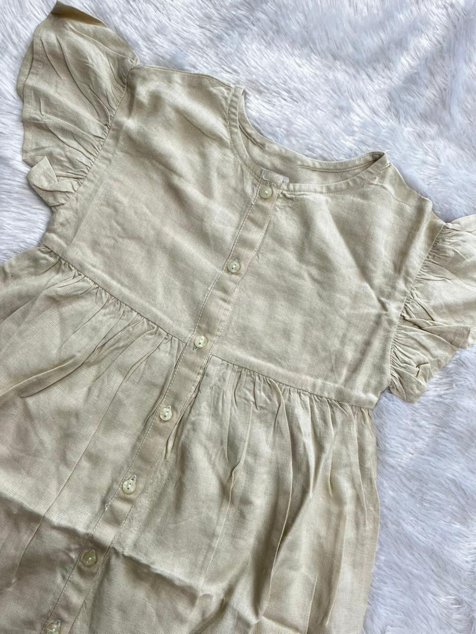 PLANE BEIGE COTTON FROCK