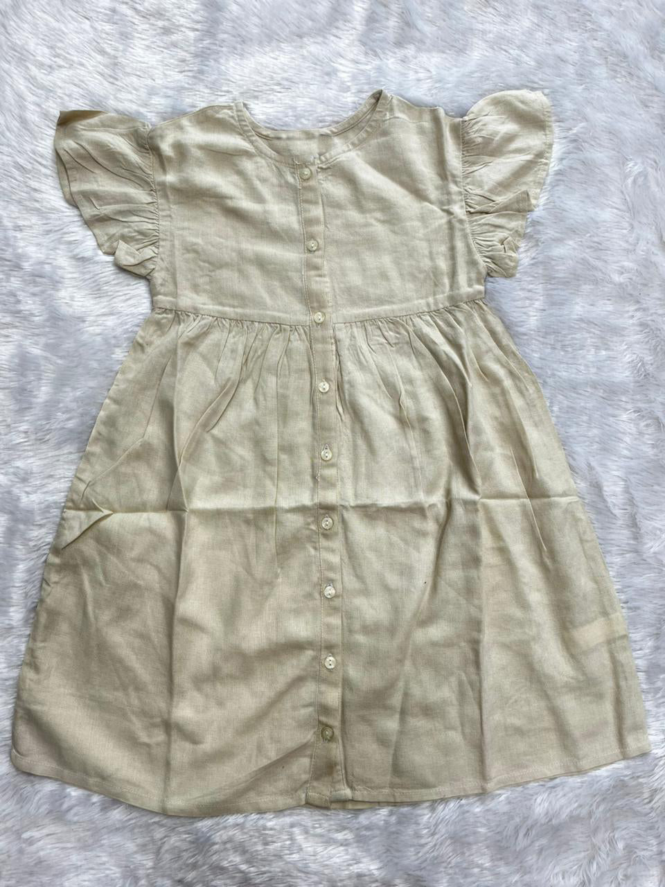 PLANE BEIGE COTTON FROCK