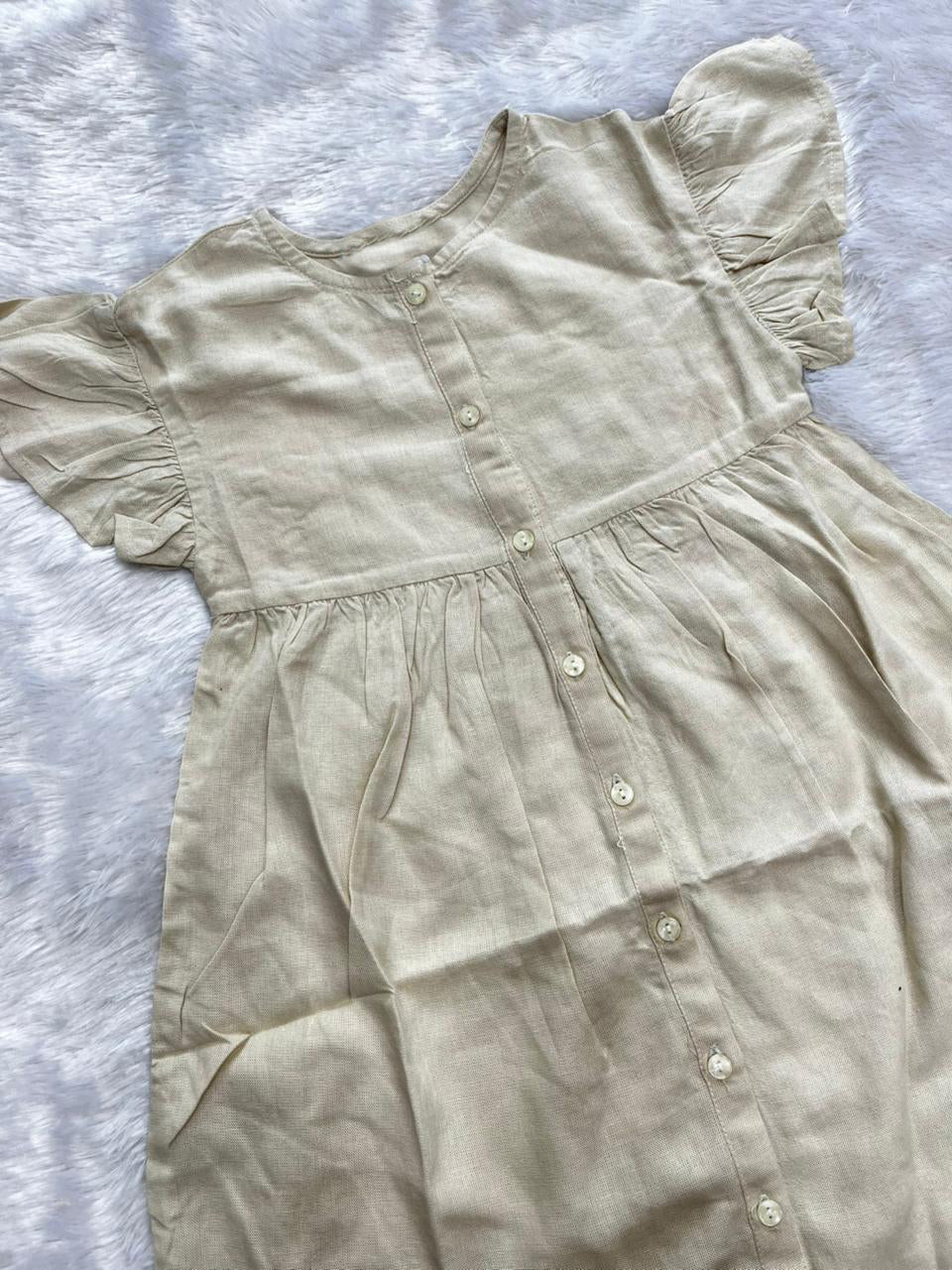 PLANE BEIGE COTTON FROCK