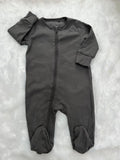 BLACK RIBBED ROMPER