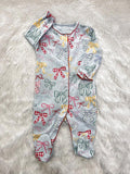 SKY BLUE BOW ROMPER
