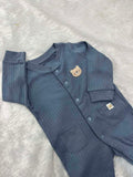 RIBBED CUTE TEDDY ROMPER