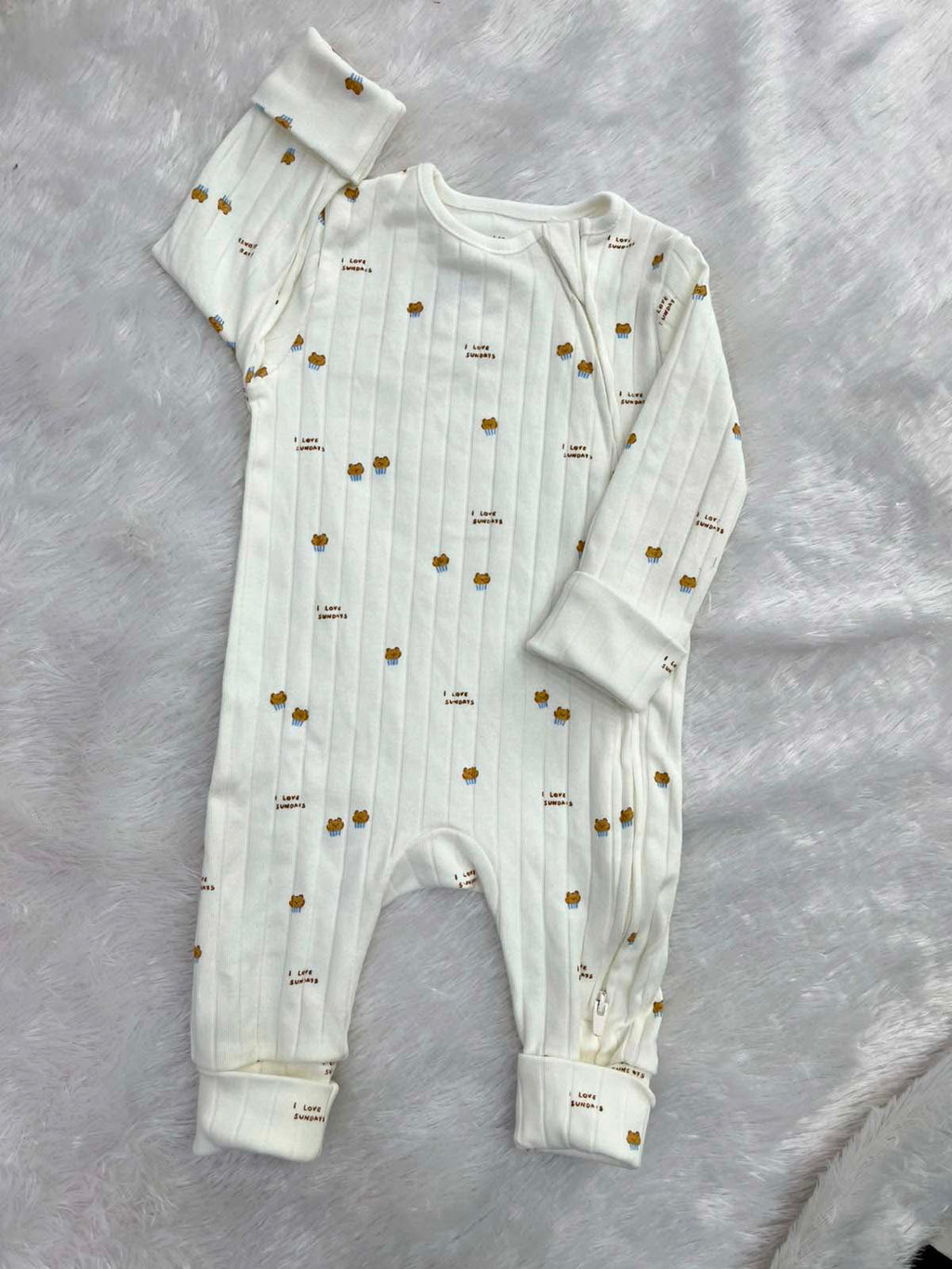 WHITE RIBBED ROMPER