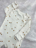 WHITE RIBBED ROMPER