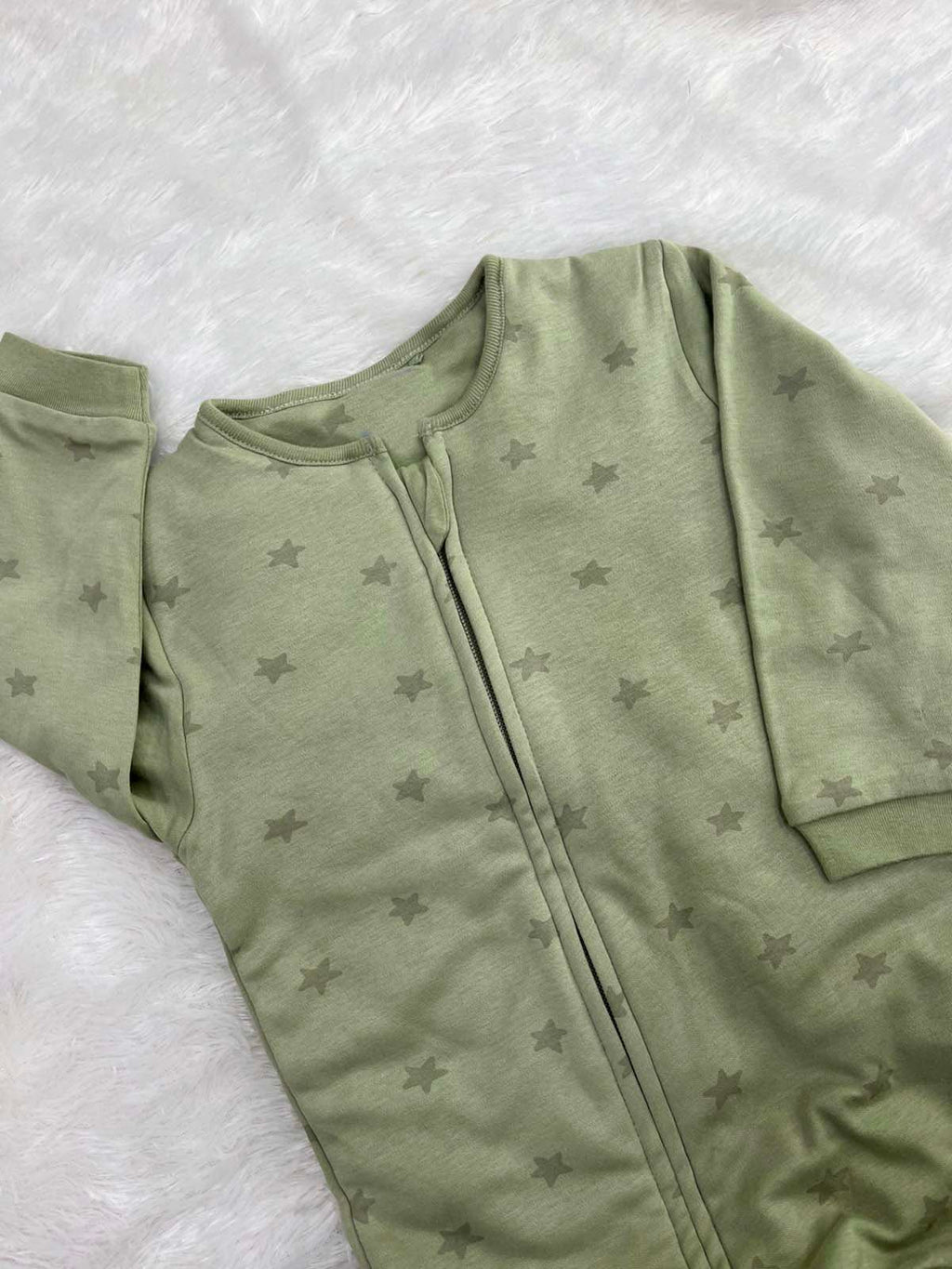 QUILTED GREEN ROMPER