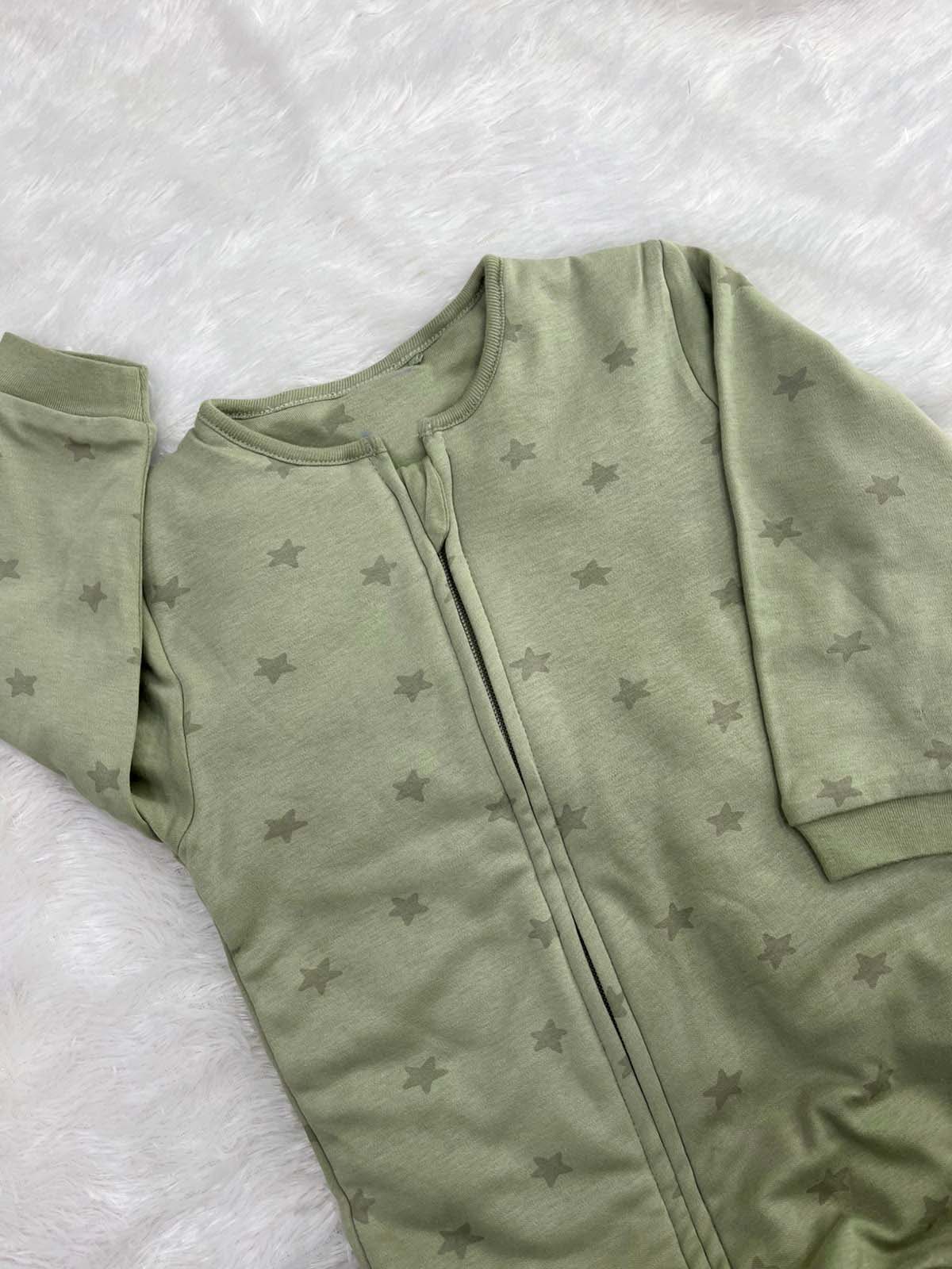 QUILTED GREEN ROMPER