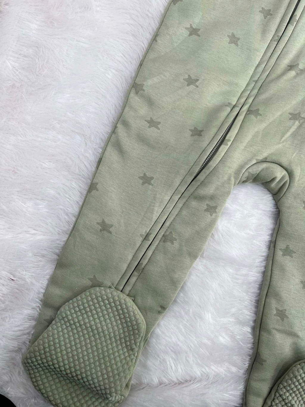 QUILTED GREEN ROMPER