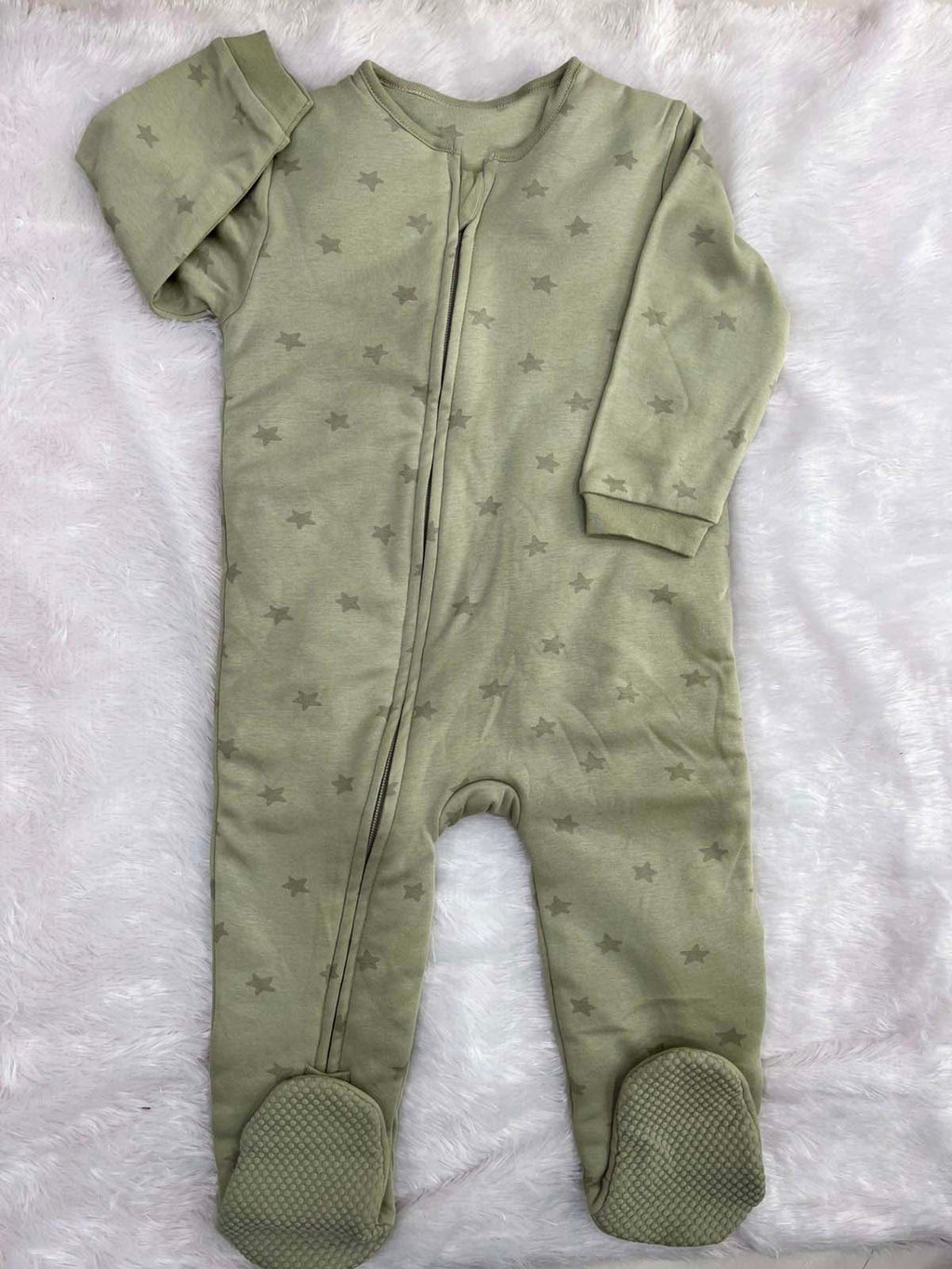 QUILTED GREEN ROMPER