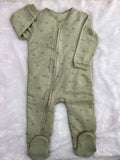 QUILTED GREEN ROMPER