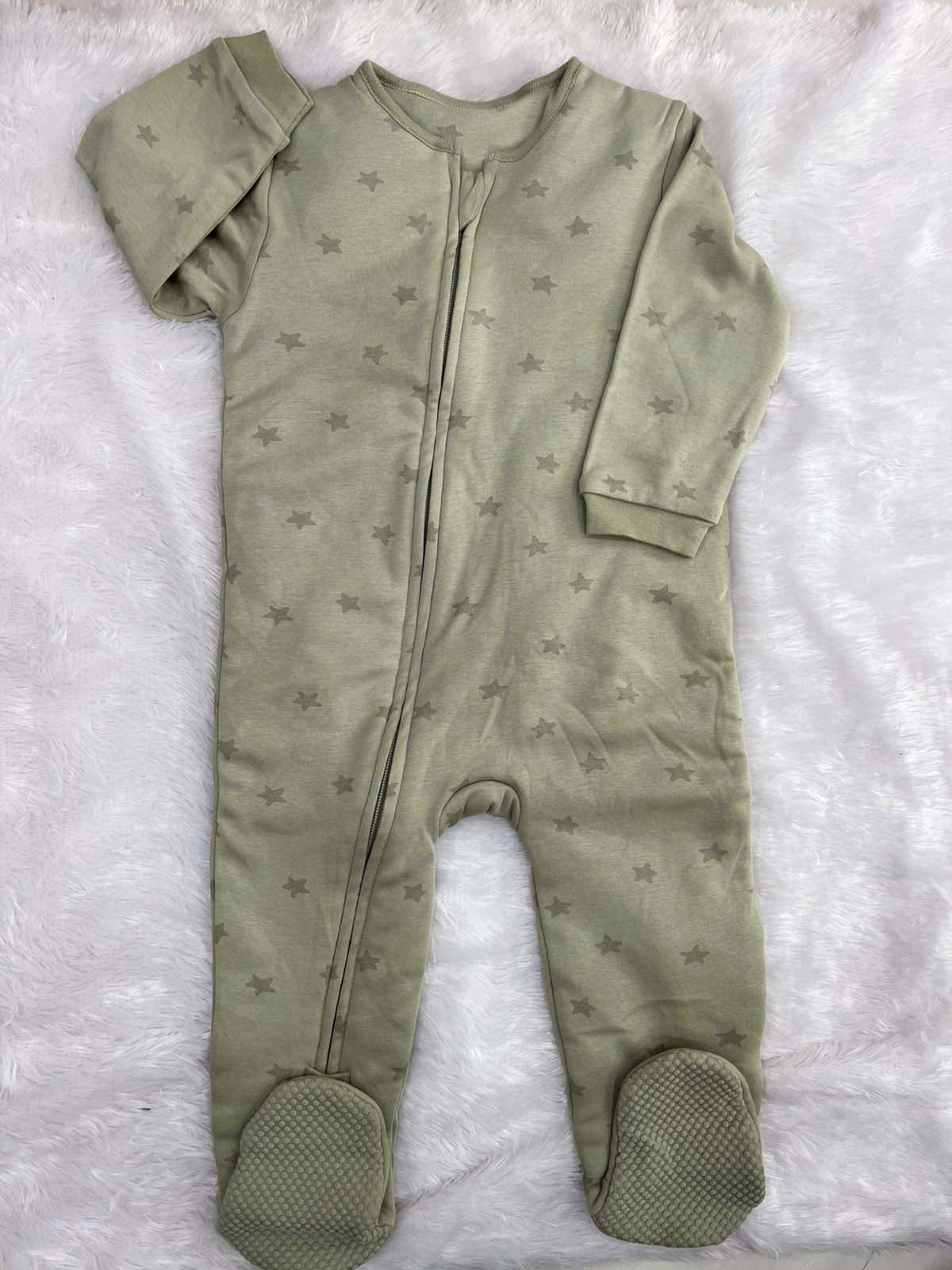 QUILTED GREEN ROMPER