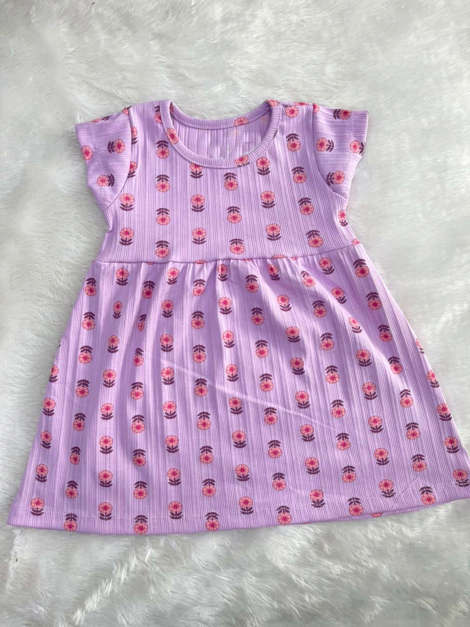 LAVENDER RIBBED FROCK