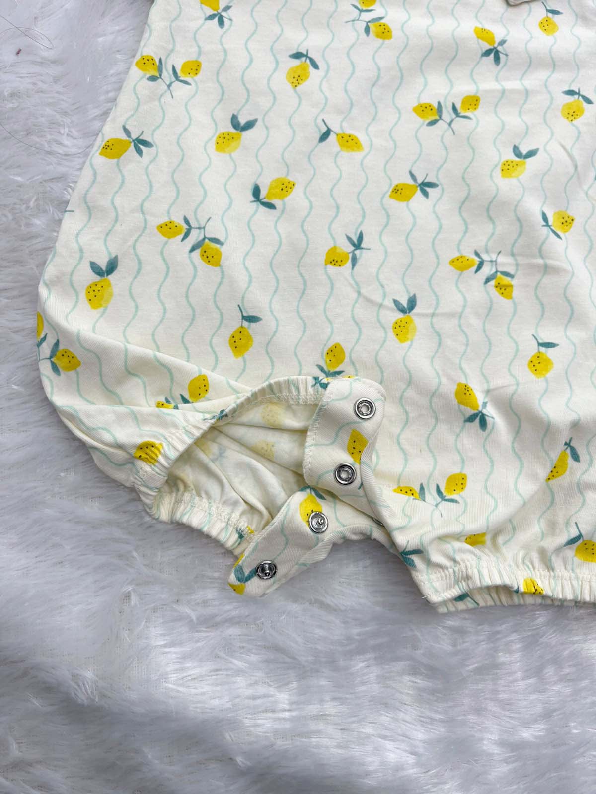 TANGY LEMON HALF JUMPSUIT