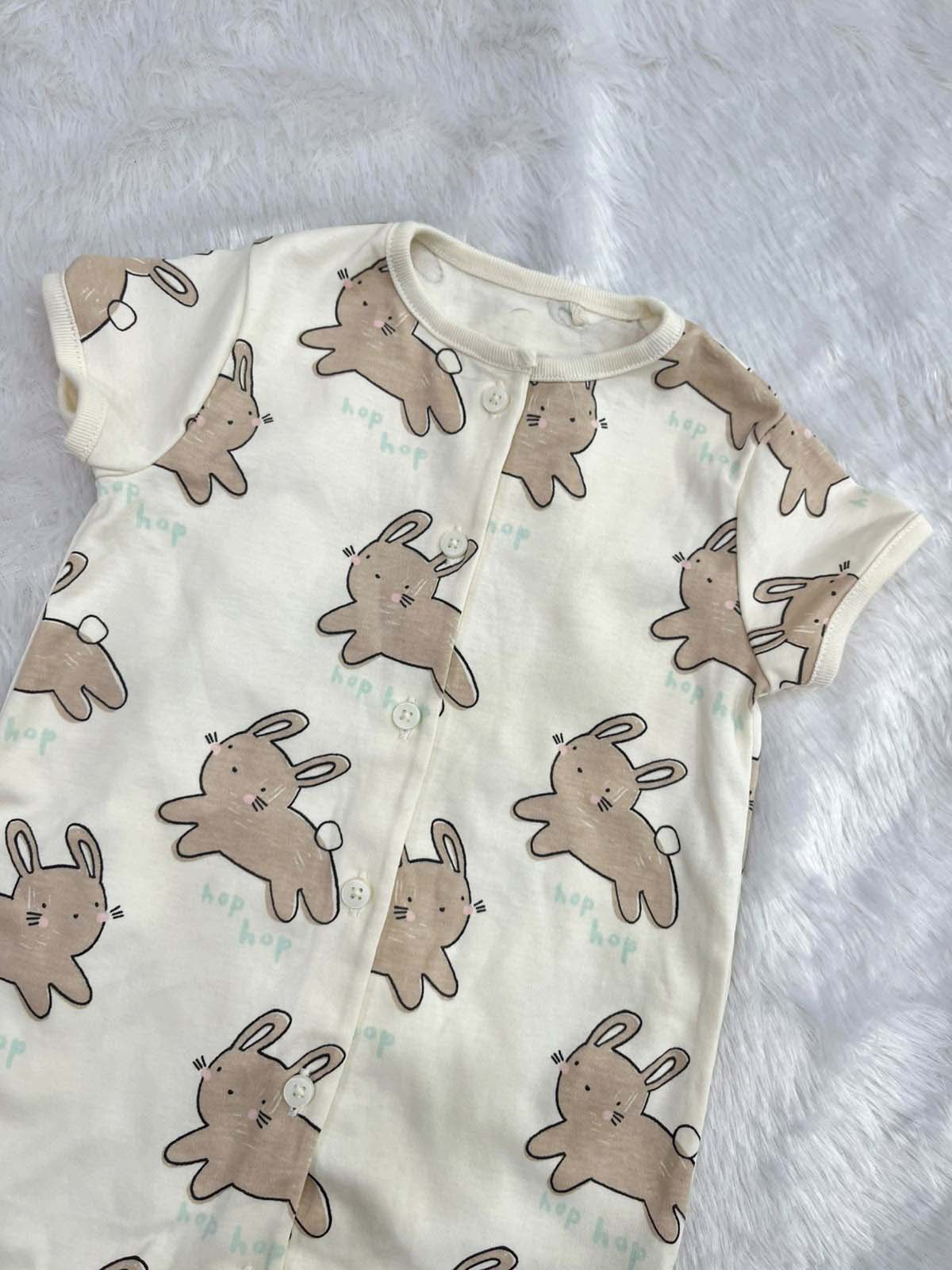 BEIGE RABBIT HALF JUMPSUITS
