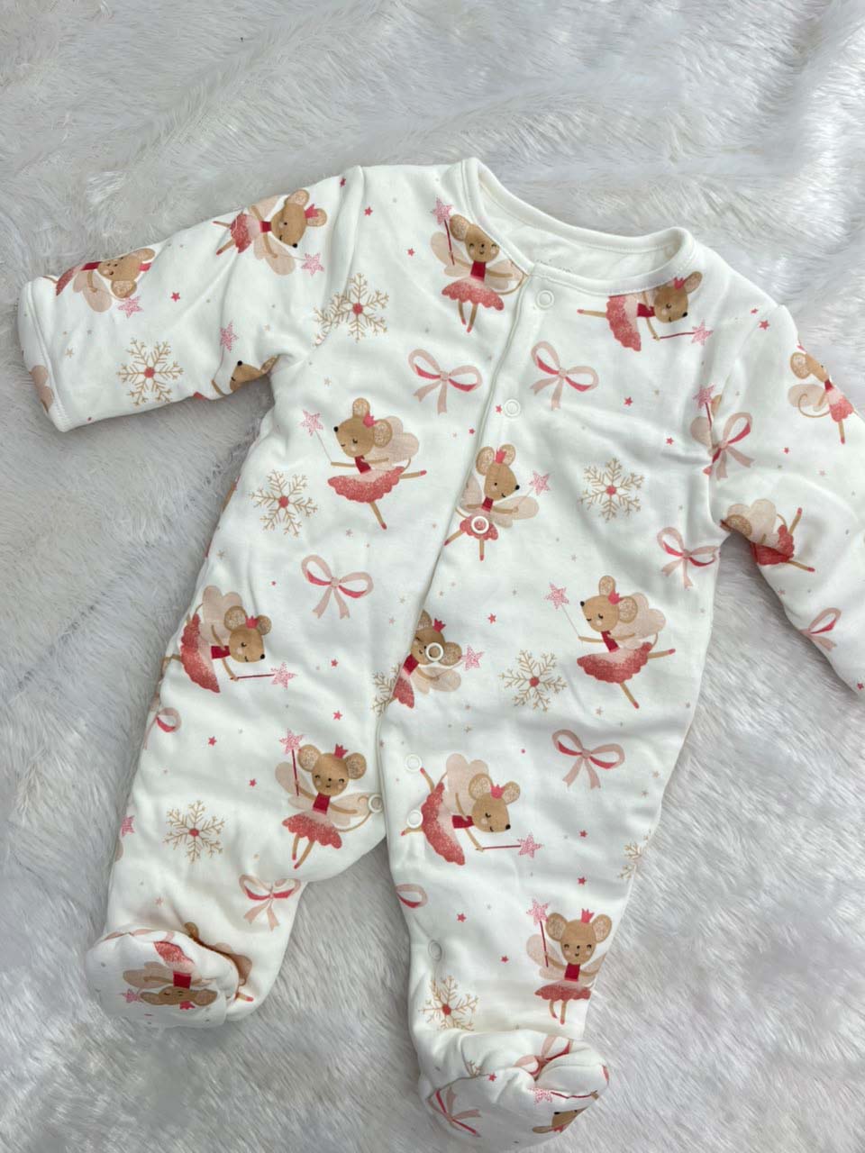 SWEET FAIRY-QUILTED ROMPER